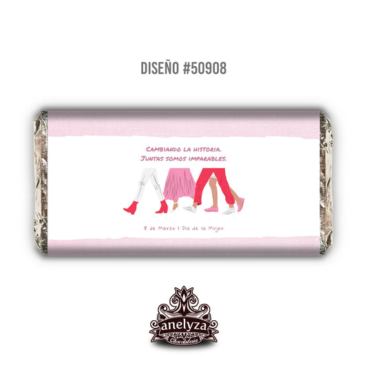 BARRAS DE CHOCOLATE PERSONALIZADAS DISEÑO #50908 DIA INTERNACIONAL DE LA MUJER PIERNAS