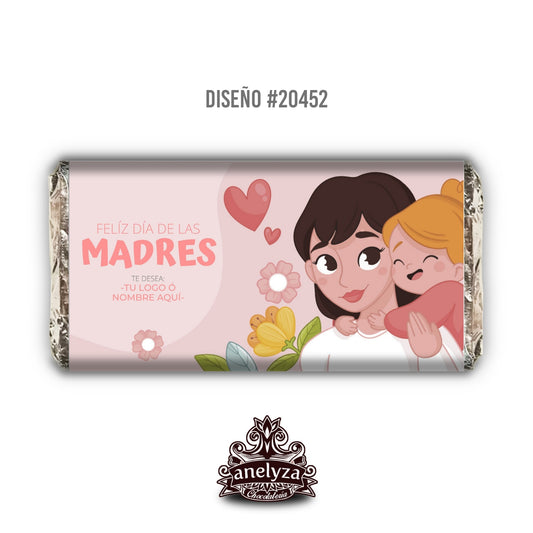 BARRAS DE CHOCOLATE PERSONALIZADAS DISEÑO #20452 DIA DE LAS MADRES