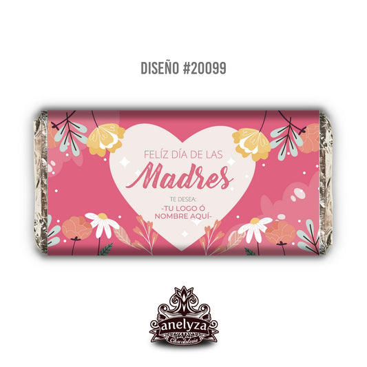 BARRAS DE CHOCOLATE PERSONALIZADAS DISEÑO #20099 DIA DE LAS MADRES
