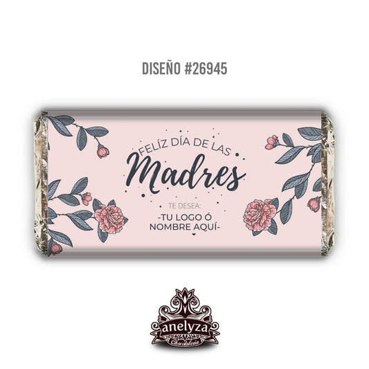 BARRAS DE CHOCOLATE PERSONALIZADAS DISEÑO #26945 DIA DE LAS MADRES