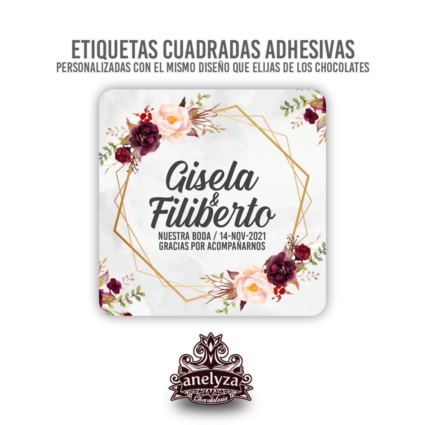 ETIQUETAS CUADRADAS ADHESIVAS