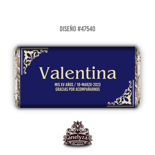 DESIGN #47540 XV YEARS KING BLUE WITH GOLD