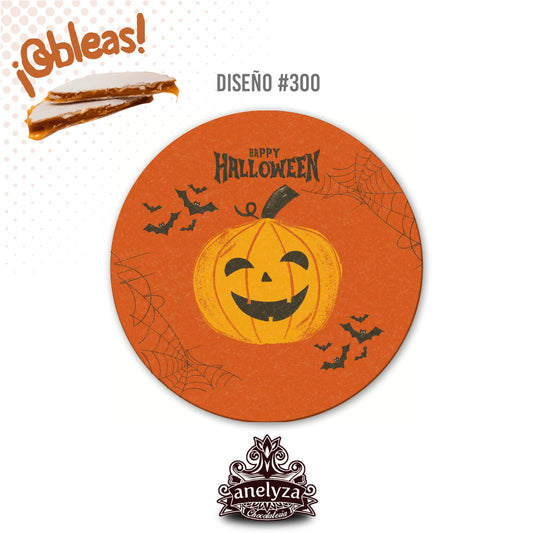 20 OBLEAS RELLENAS PERSONALIZADAS DISEÑO #300 HALLOWEEN