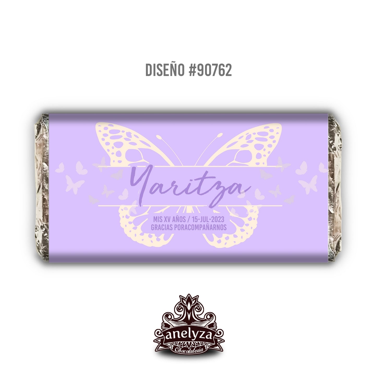 DESIGN #90762 LILAC BUTTERFLIES XV YEARS BABY SHOWER