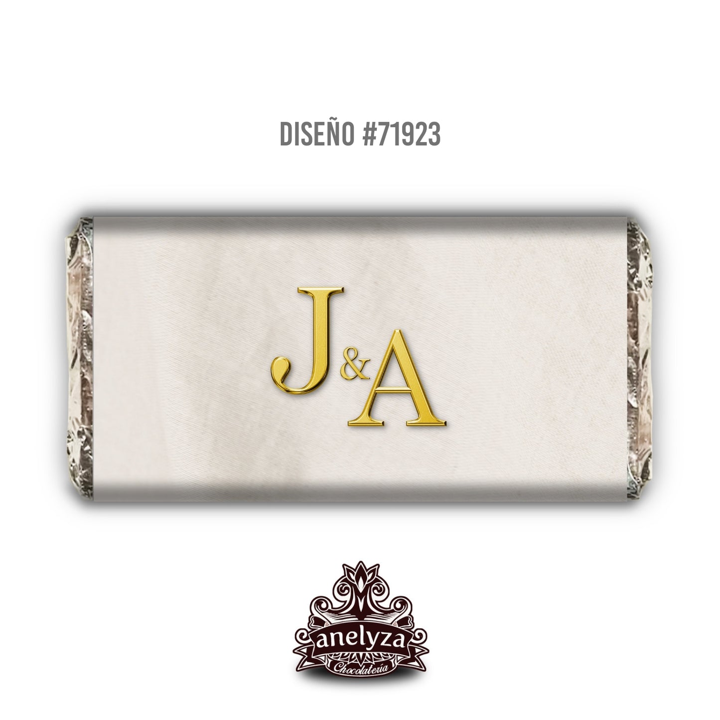 DESIGN #71923 INITIALS WEDDING GOLDEN LETTERS