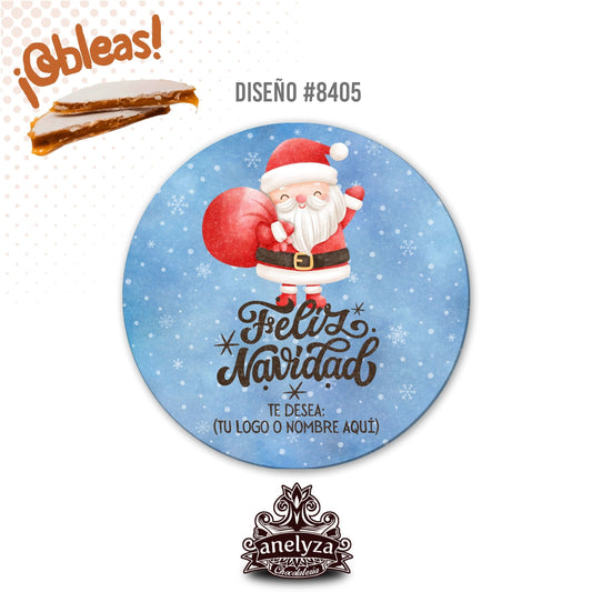 20 OBLEAS RELLENAS PERSONALIZADAS DE NAVIDAD DISEÑO #8405