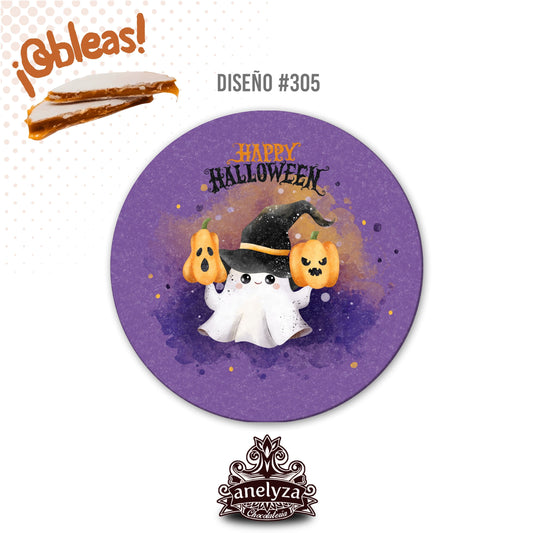 20 OBLEAS RELLENAS PERSONALIZADAS DISEÑO #305 HALLOWEEN