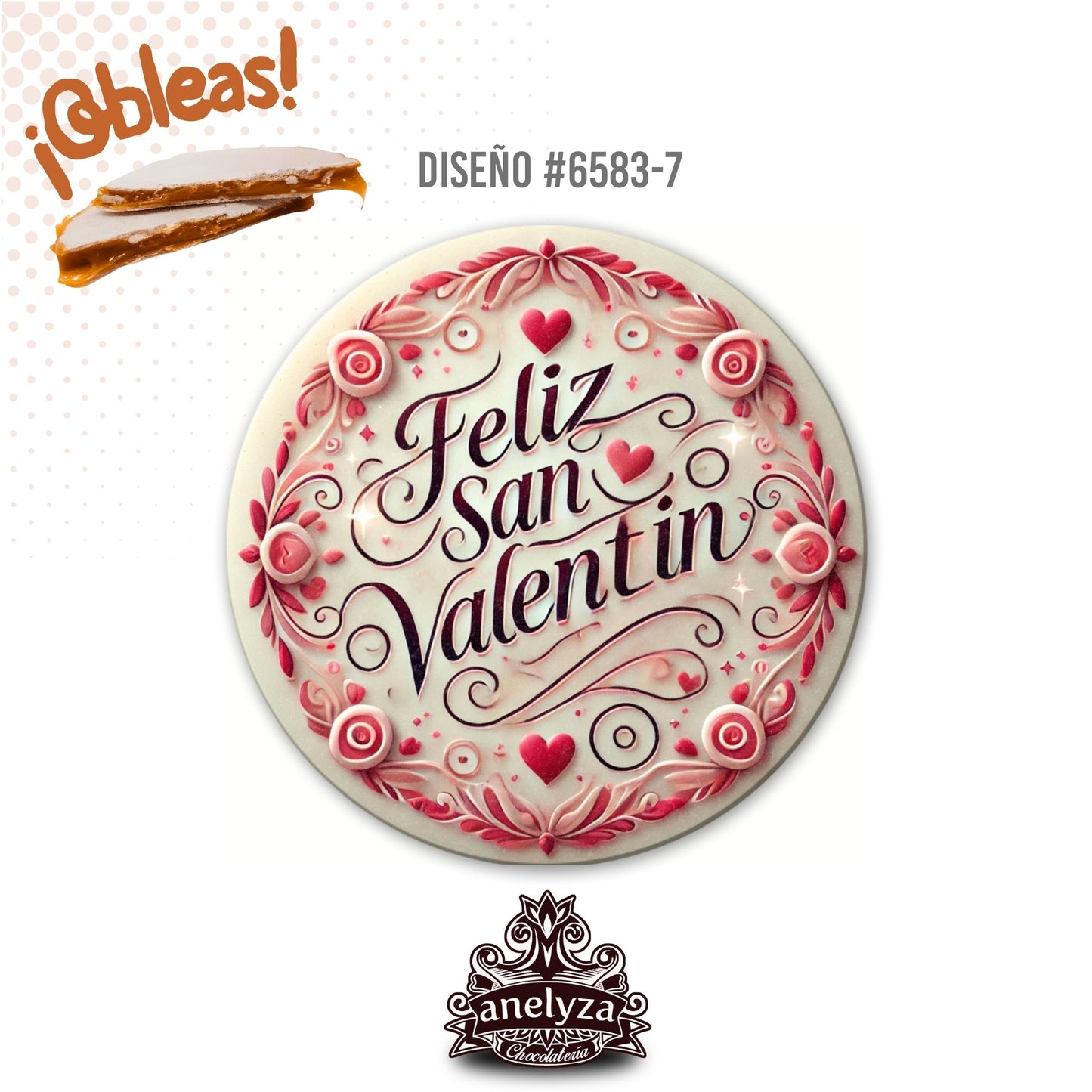 OBLEAS RELLENAS PERSONALIZADAS DISEÑ0 #6583-7 SAN VALENTIN