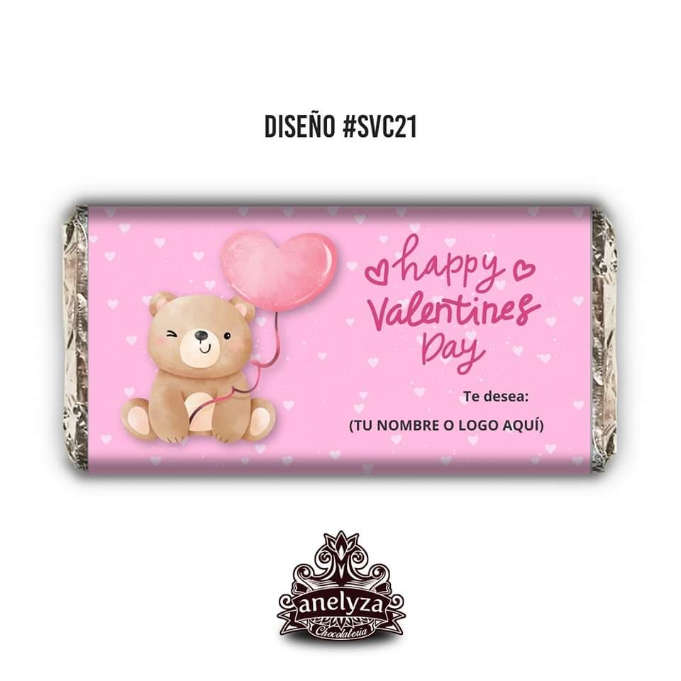 DISEÑO #SVC21 SAN VALENTIN OSITO DIA DEL AMOR Y LA AMISTAD