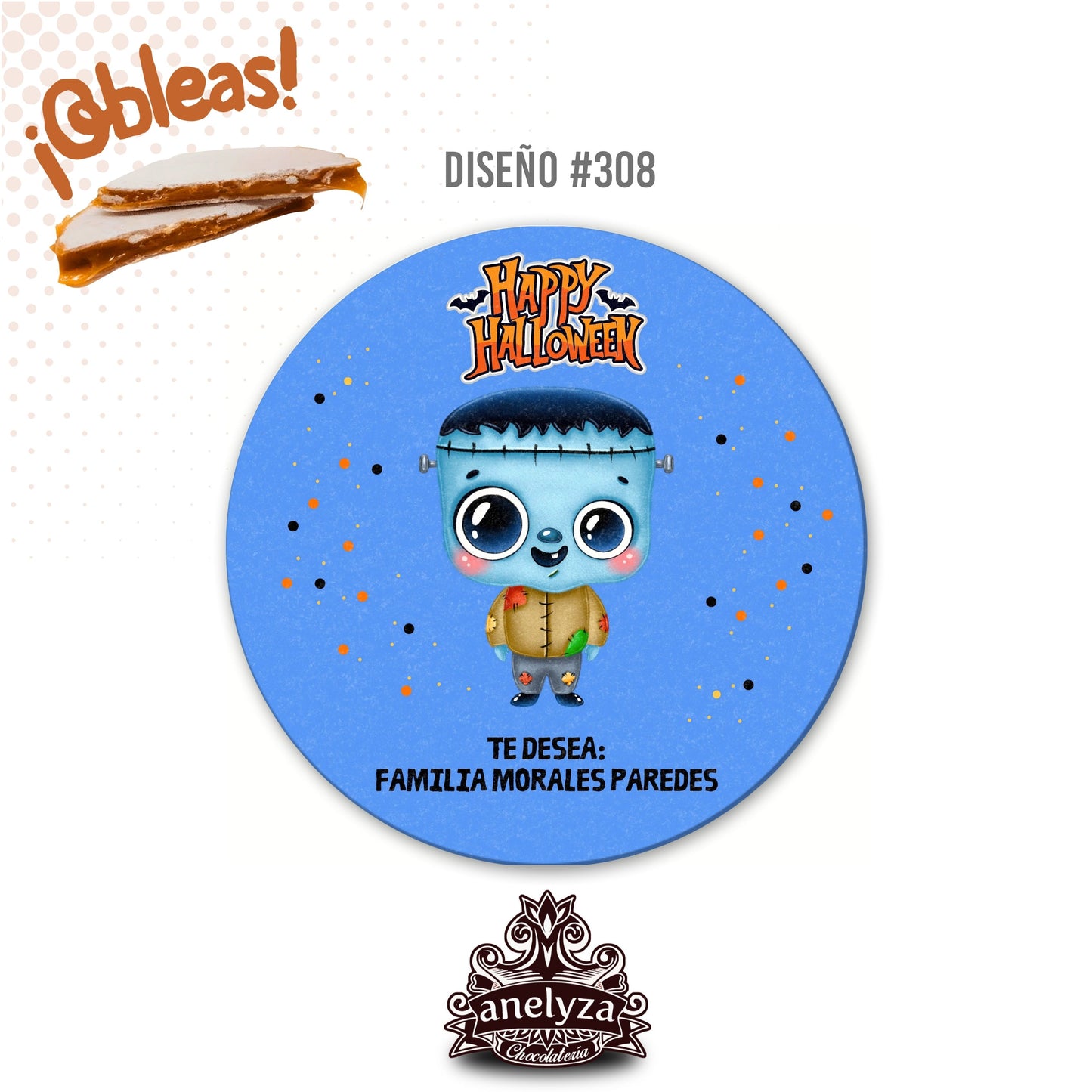 OBLEAS RELLENAS PERSONALIZADAS DISEÑO #308 HALLOWEEN