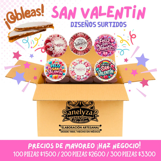 0BLEAS SAN VALENTIN ♥️ ¡DISEÑ0S SURTIDOS! ENVUELTAS EN CELOFÁN. DÍA DEL AMOR Y LA AMISTAD