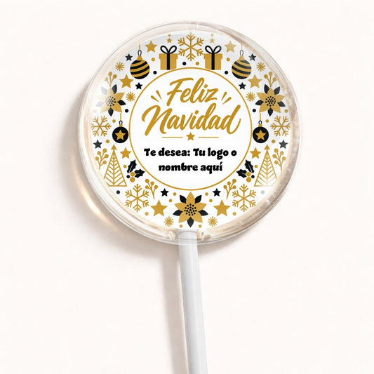 PALETAS DE CARAMELO PERSONALIZADAS DISEÑO #3609-1 NAVIDAD
