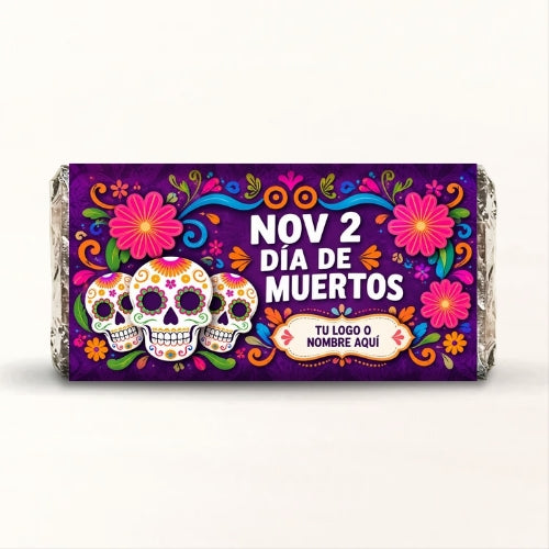 BARRAS DE CHOCOLATE PERSONALIZADAS DISEÑO #2278-13 DIA DE MUERTOS
