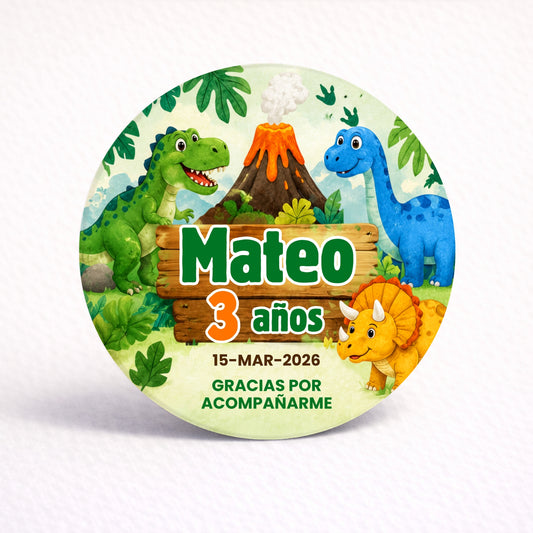 OBLEAS RELLENAS PERSONALIZADAS DISEÑO #7439 DINOSAURIOS FIESTAS INFANTILES