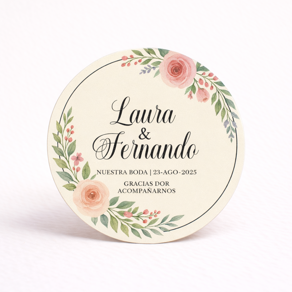 OBLEAS RELLENAS PERSONALIZADAS DISEÑO #3397 BODAS