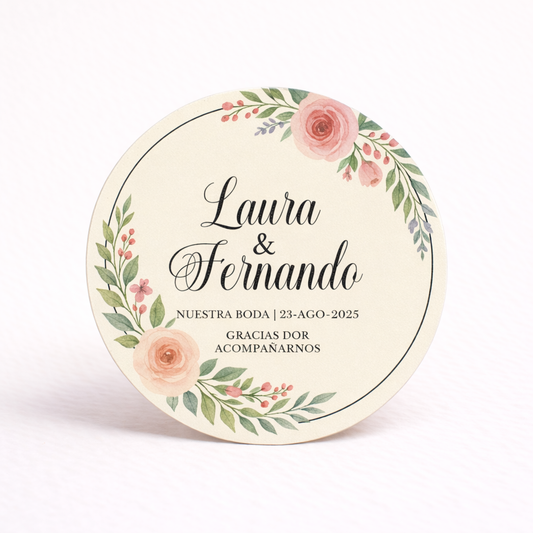 OBLEAS RELLENAS PERSONALIZADAS DISEÑO #3397 BODAS