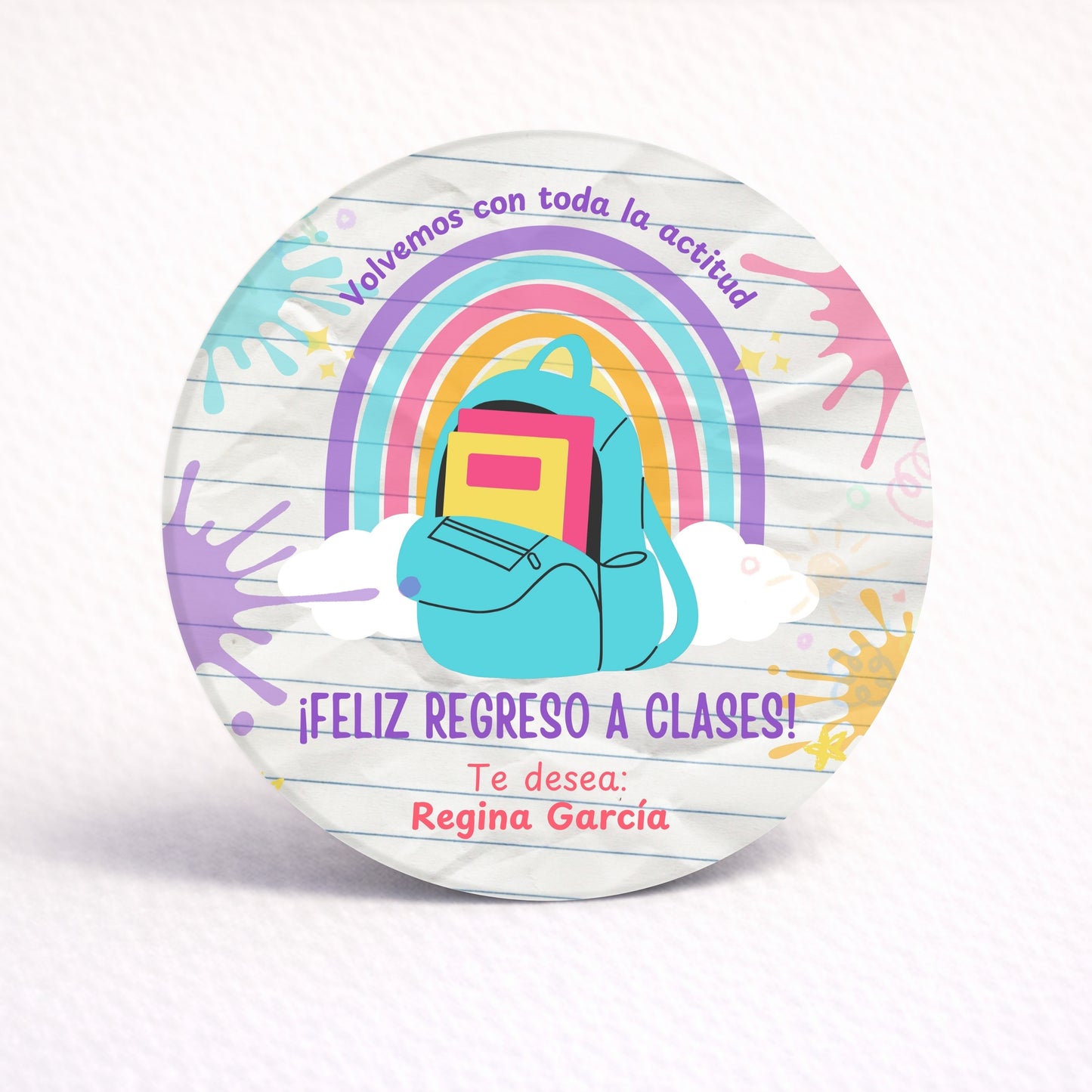 OBLEAS RELLENAS PERSONALIZADAS DISEÑO #4362-6 REGRESO A CLASES