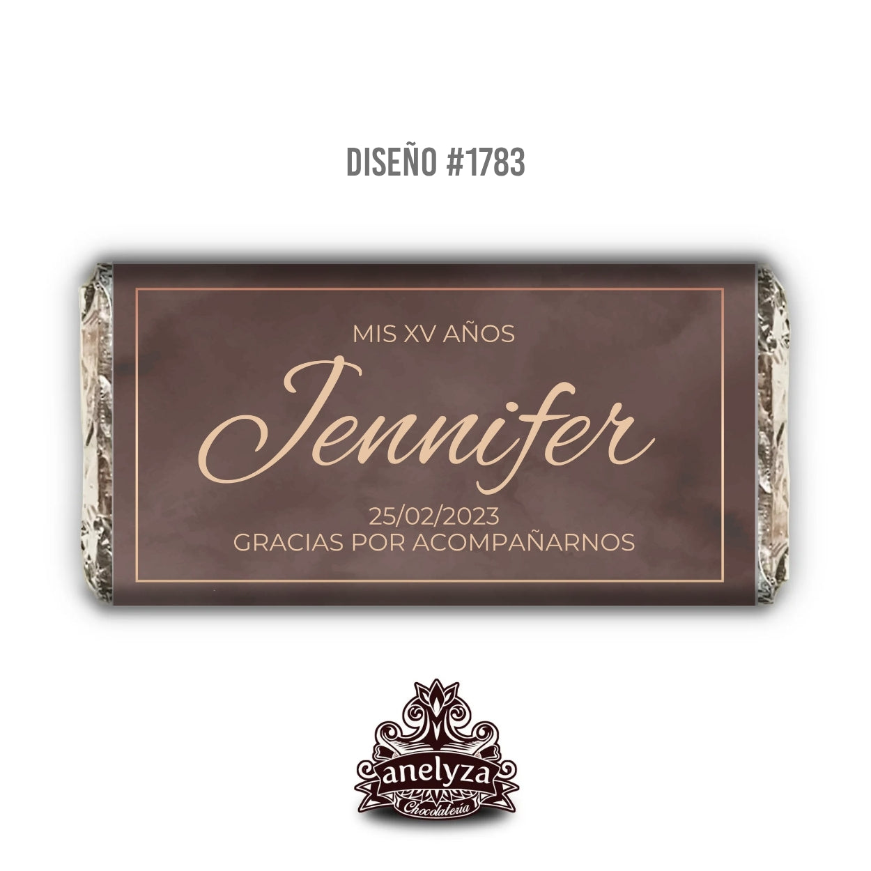 DESIGN #1783 GOLDEN COFFEE BACKGROUND XV YEARS