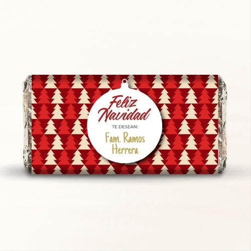 BARRAS DE CHOCOLATE PERSONALIZADAS DISEÑO #65844 NAVIDAD