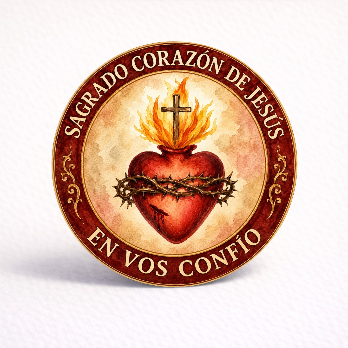 OBLEAS RELLENAS PERSONALIZADAS DISEÑO RELIGIOSO 4829-4 SAGRADO CORAZÓN DE JESÚS