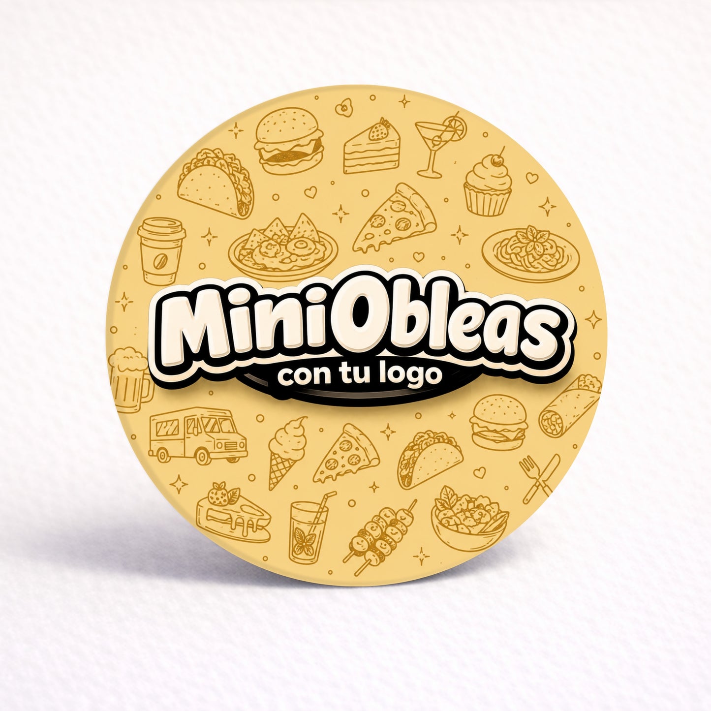 Mini0bleas comestibles impresas con tu logo / Tamaño 3 cms / Ideales para negocios de comida