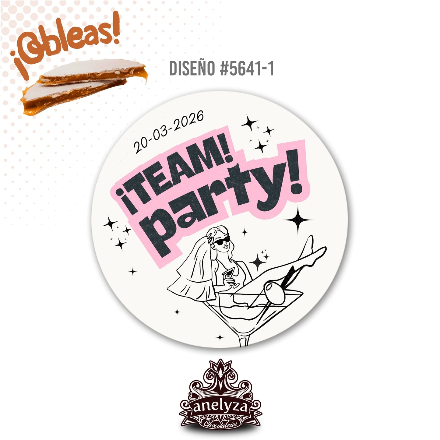 OBLEAS RELLENAS PERSONALIZADAS DISEÑO #5641-1 DESPEDIDA DE SOLTERA