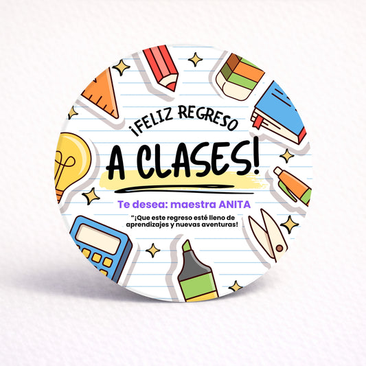 OBLEAS RELLENAS PERSONALIZADAS DISEÑO #4362-1 REGRESO A CLASES