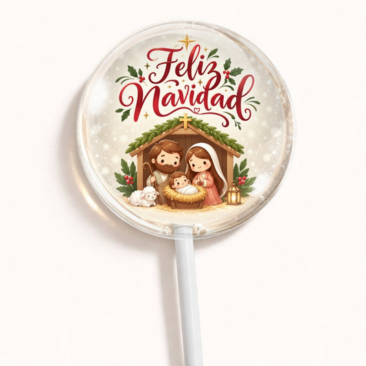 PALETAS DE CARAMELO PERSONALIZADAS DISEÑO #3609-8 NAVIDAD