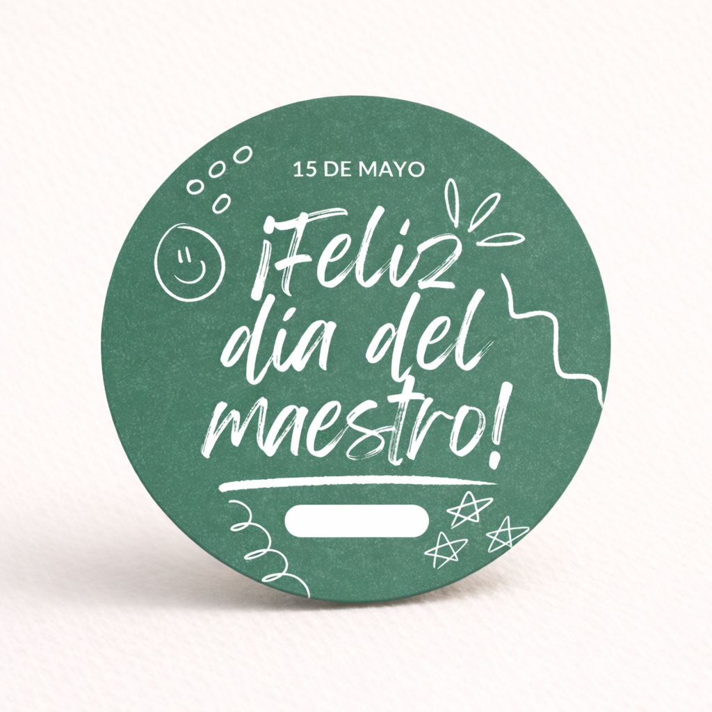OBLEAS RELLENAS PERSONALIZADAS DISEÑ0 #2747-15 DÍA DEL MAESTRO