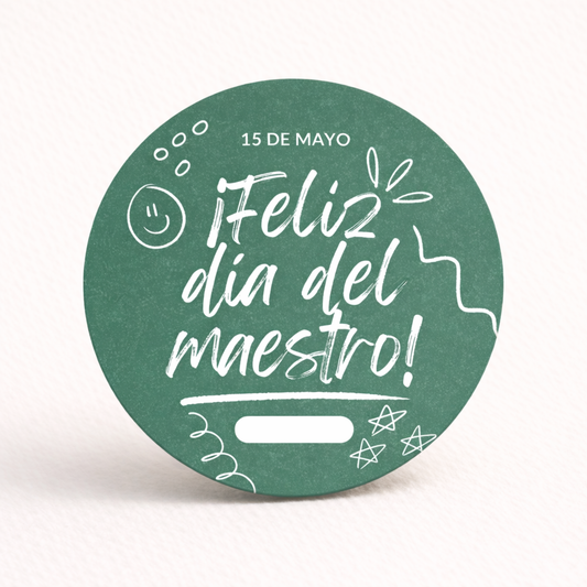 OBLEAS RELLENAS PERSONALIZADAS DISEÑ0 #2747-15 DÍA DEL MAESTRO