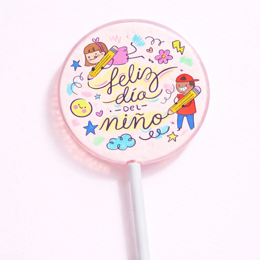 PALETAS DE CARAMELO PERSONALIZADAS DISEÑO #1249-4 DIA DEL NIÑO