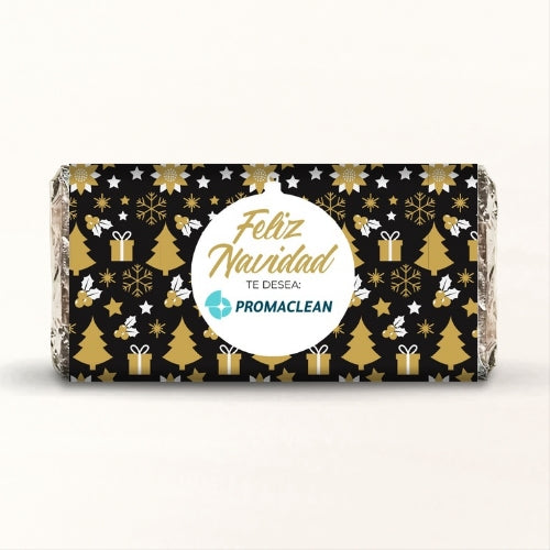 BARRAS DE CHOCOLATE PERSONALIZADAS DISEÑO #82403 NAVIDAD