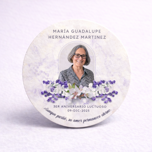 OBLEAS RELLENAS PERSONALIZADAS DISEÑO #6374-8 ANIVERSARIO LUCTUOSO FOTO