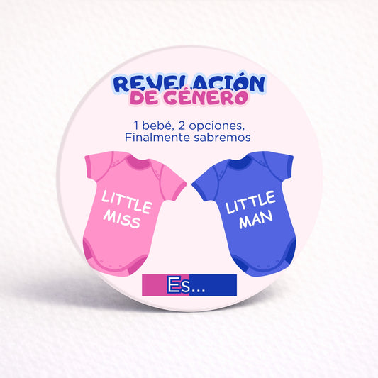 OBLEAS RELLENAS PERSONALIZADAS DISEÑO #0515-12 REVELACIÓN DE SEXO