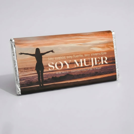 BARRAS DE CHOCOLATE PERSONALIZADAS DISEÑO #77559 DIA INTERNACIONAL DE LA MUJER