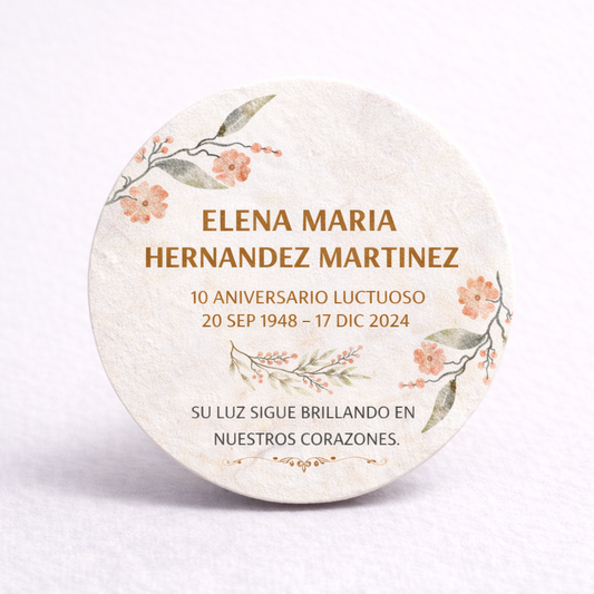 OBLEAS RELLENAS PERSONALIZADAS DISEÑO #6374-2 ANIVERSARIO LUCTUOSO