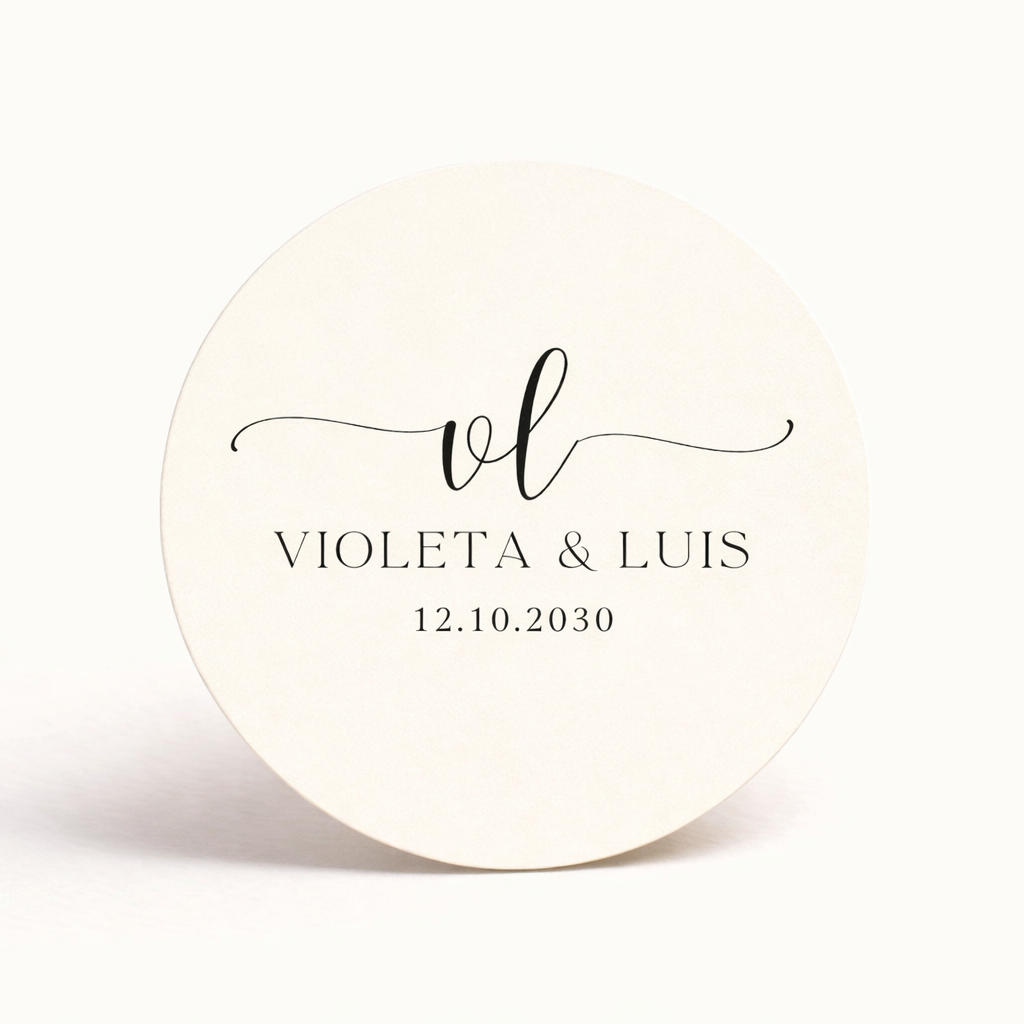 OBLEAS RELLENAS PERSONALIZADAS DISEÑO #4929-5 BODAS INICIALES
