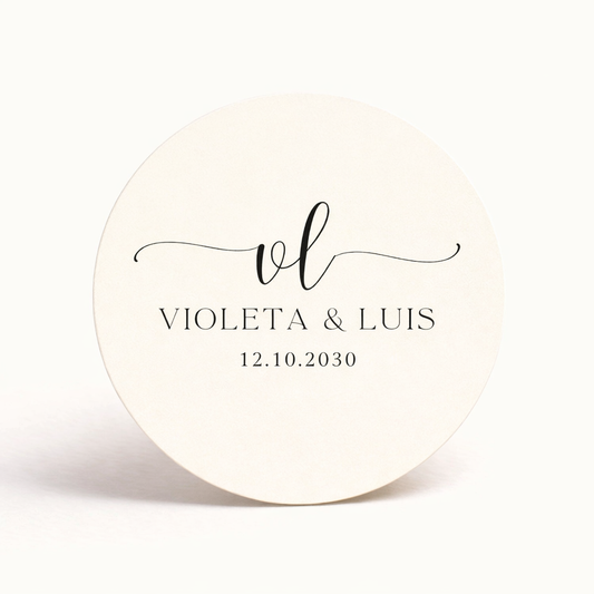 OBLEAS RELLENAS PERSONALIZADAS DISEÑO #4929-5 BODAS INICIALES