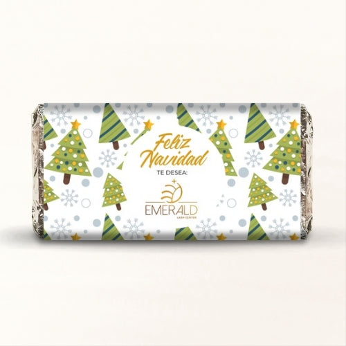 BARRAS DE CHOCOLATE PERSONALIZADAS DISEÑO #69588 NAVIDAD