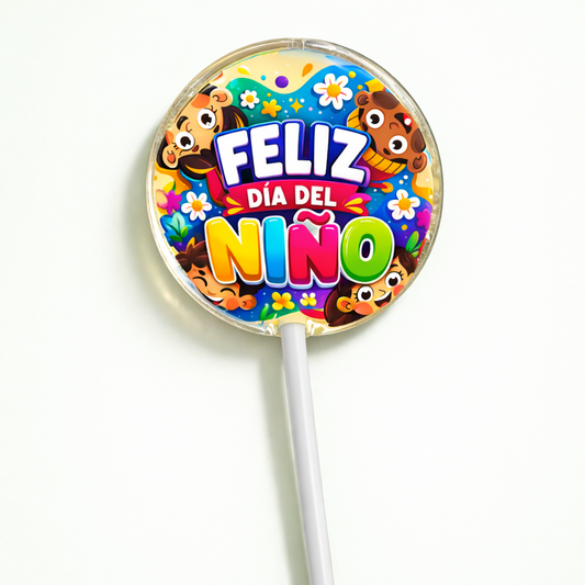 PALETAS DE CARAMELO PERSONALIZADAS DISEÑO #1249-5 DIA DEL NIÑO