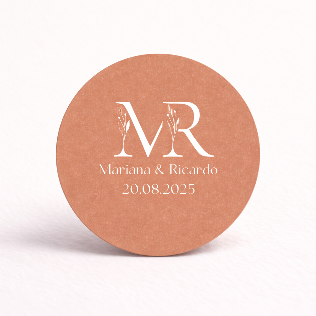 OBLEAS RELLENAS PERSONALIZADAS DISEÑO #4929-3 BODAS INICIALES