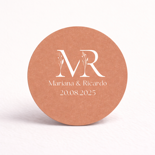 OBLEAS RELLENAS PERSONALIZADAS DISEÑO #4929-3 BODAS INICIALES
