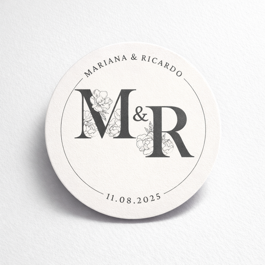 OBLEAS RELLENAS PERSONALIZADAS DISEÑO #4929-7 BODAS INICIALES