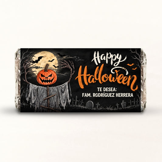 BARRAS DE CHOCOLATE PERSONALIZADAS DISEÑO #300-5 HALLOWEEN
