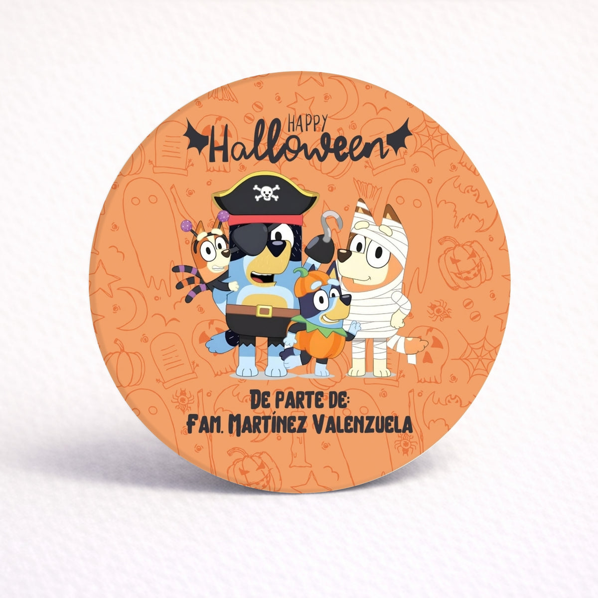 OBLEAS RELLENAS PERSONALIZADAS DISEÑO #1804 HALLOWEEN BLUEY