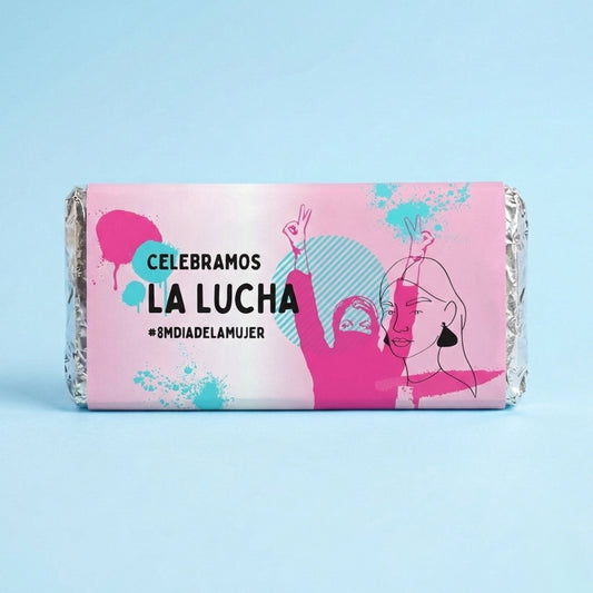 BARRAS DE CHOCOLATE PERSONALIZADAS DISEÑO #9117 DIA INTERNACIONAL DE LA MUJER