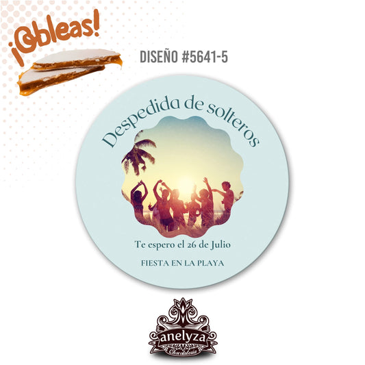 OBLEAS RELLENAS PERSONALIZADAS DISEÑO #5641-5 DESPEDIDA DE SOLTERA