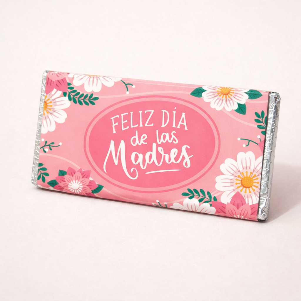 BARRAS DE CHOCOLATE PERSONALIZADAS DISEÑO #12343 DIA DE LAS MADRES