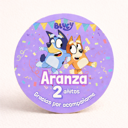 OBLEAS RELLENAS PERSONALIZADAS DISEÑO #5808-36 BLUEY FIESTAS INFANTILES