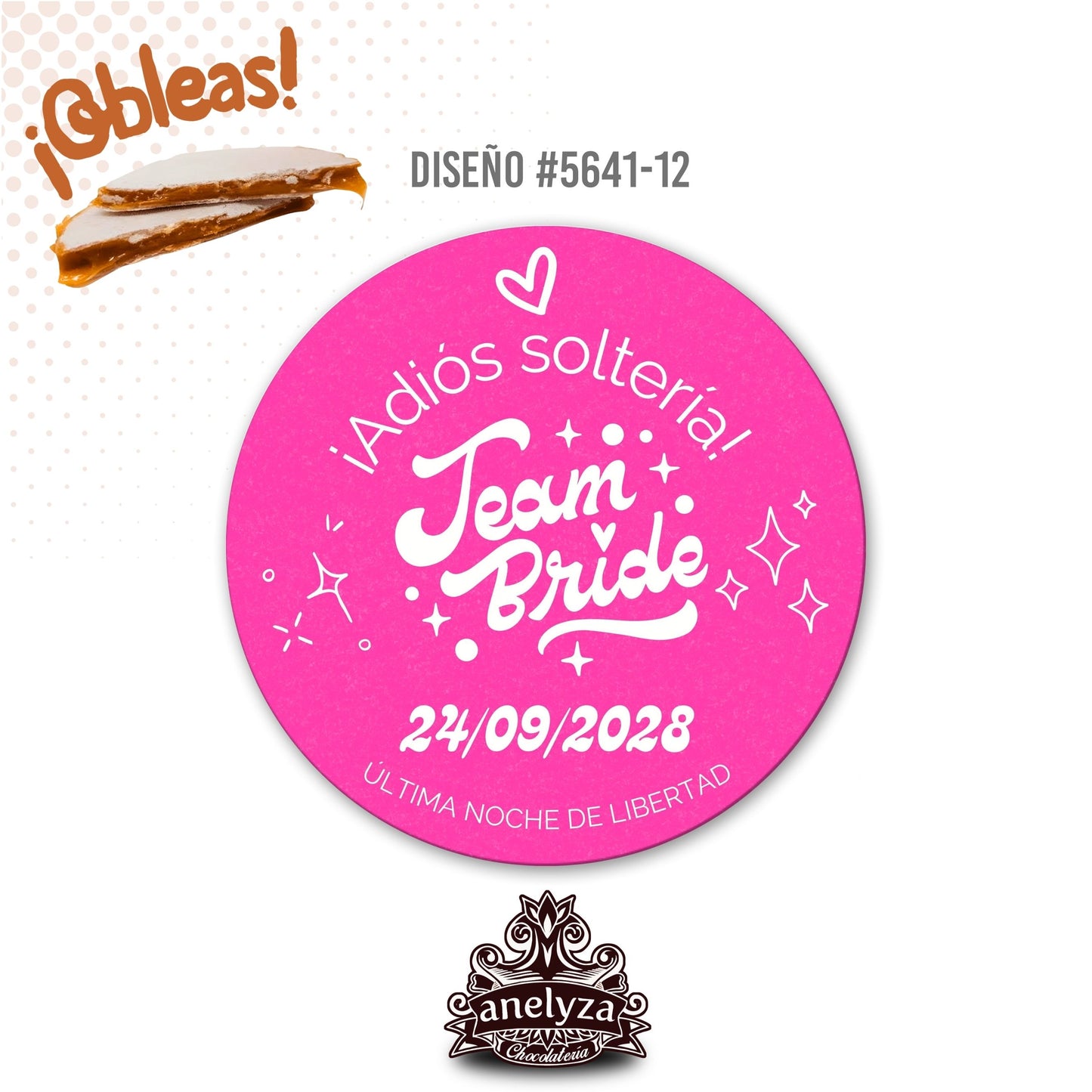 OBLEAS RELLENAS PERSONALIZADAS DISEÑO #5641-12 DESPEDIDA DE SOLTERA